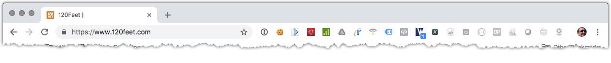 image of my browser bar