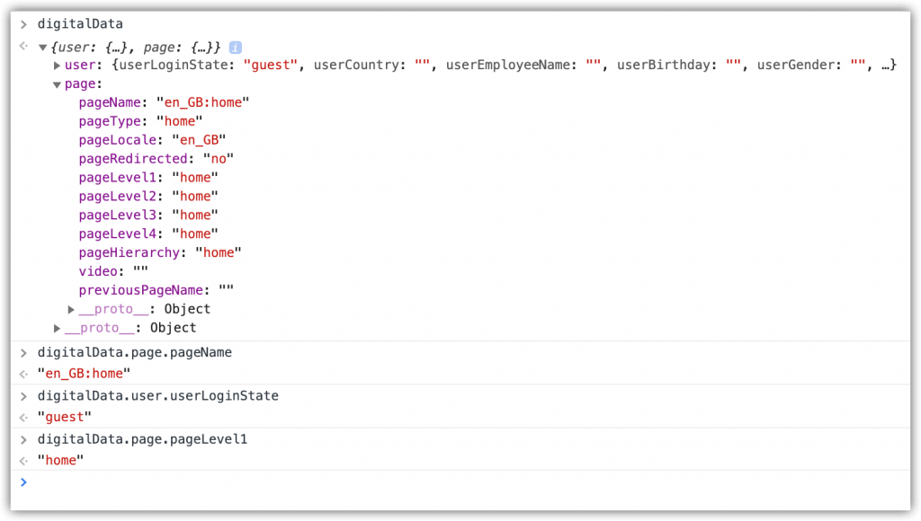 querying the data layer using javascript